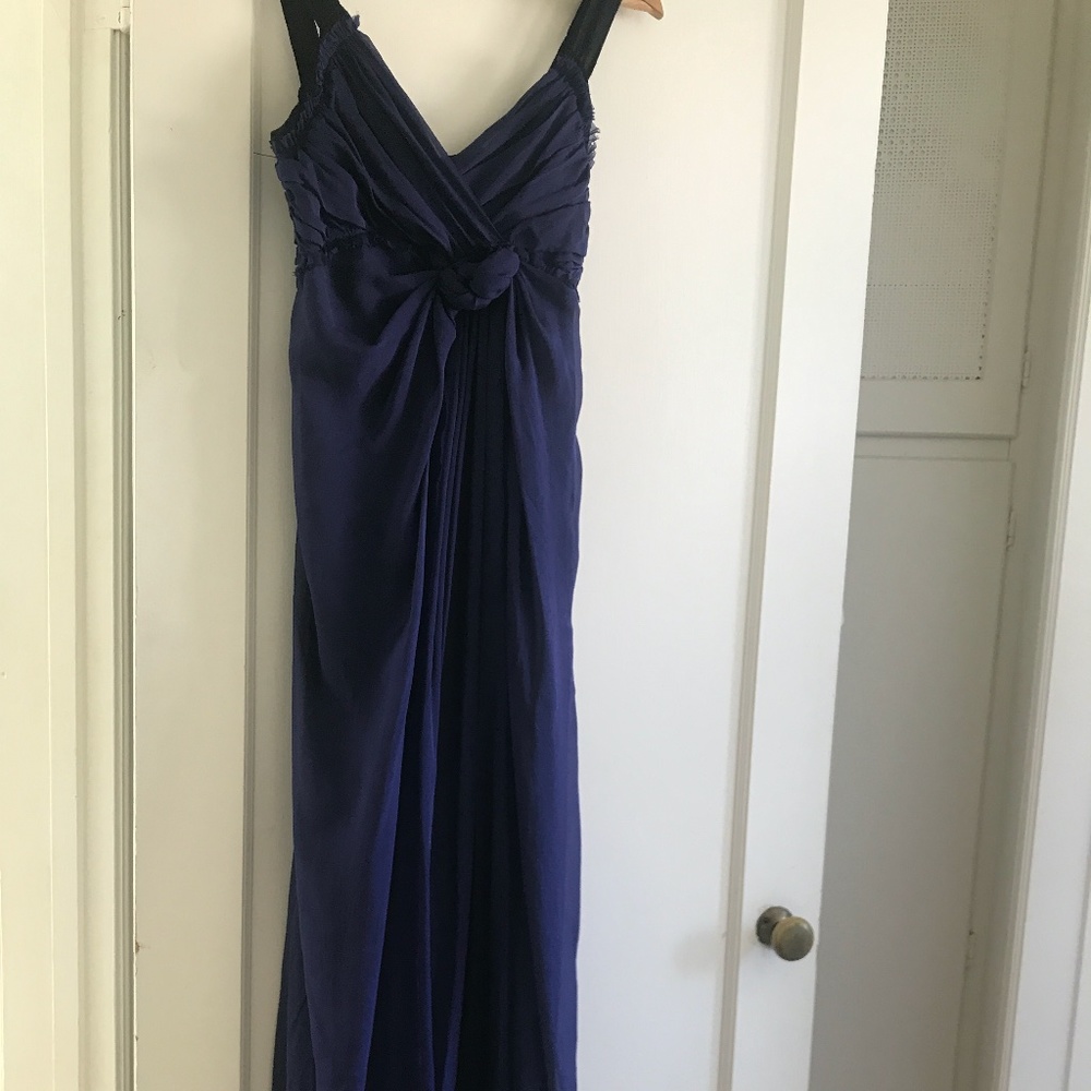 Philosophy Di Alberta Ferretti Silk Blue Gown